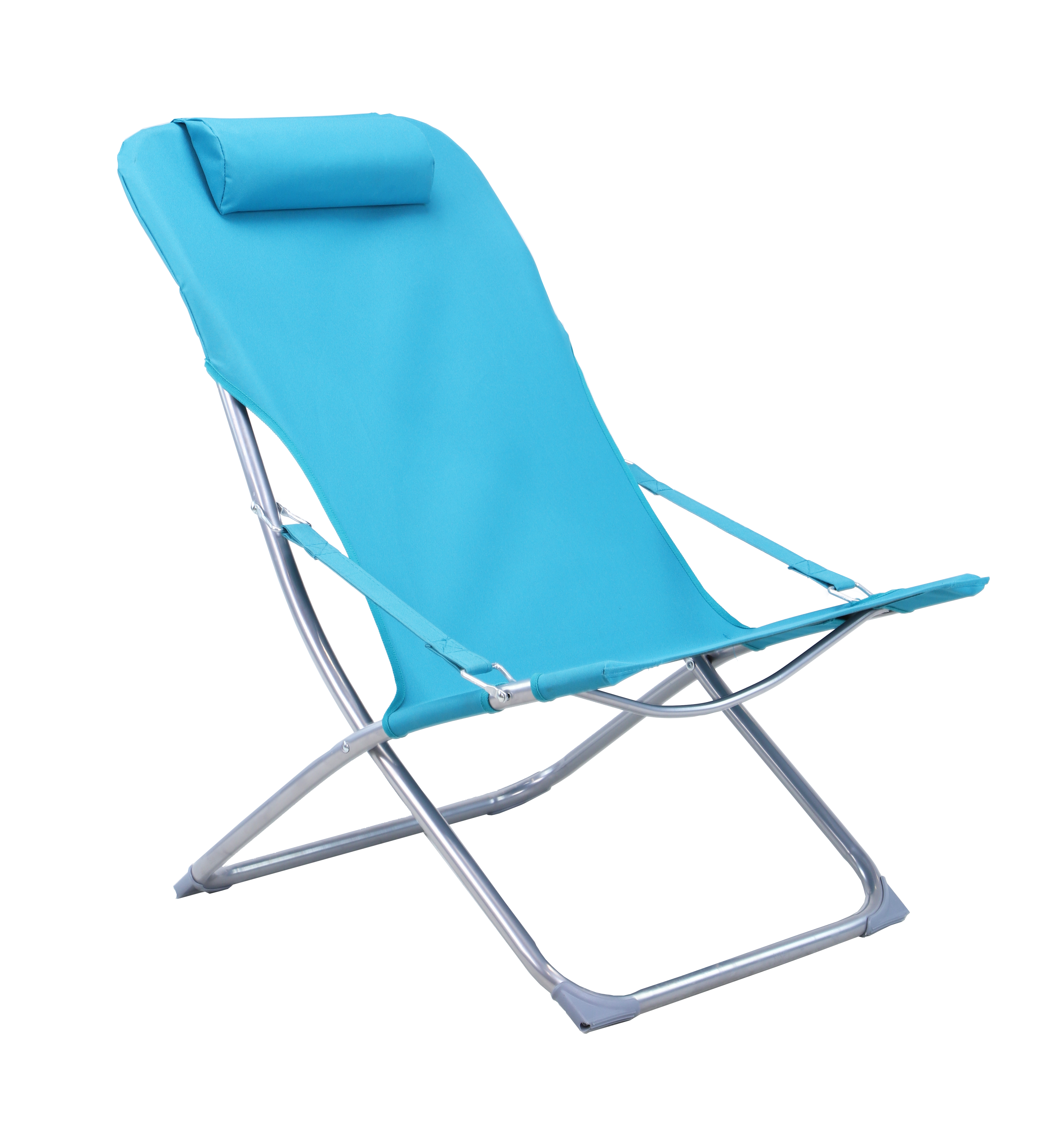 Silla plegable de playa ligera con cojín