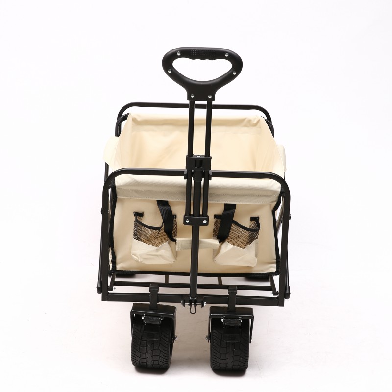 Jardín al aire libre Park Utility Wagon Portable Beach Trolley Cart Plegable Camping Wagon