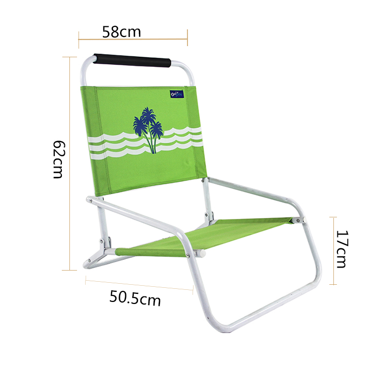  Acepte sillas plegables de asiento bajo personalizadas de China Silla plegable verde